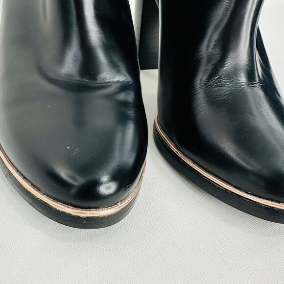 Ted Baker Vaully Leather Ankle Booties Almond Toe Boots in Black Size 36.5 NEW - Picture 5 of 12
